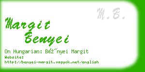 margit benyei business card